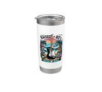 Raised On 80's Rock N Roll - Banda de rock - Banda para el pelo Vaso térmico de acero inoxidable de doble pared