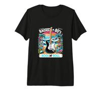 Raised On 80's Rock Roll - Banda de Rock - Banda para el Pelo Camiseta Premium