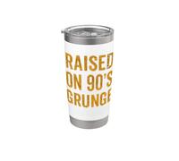 Raised On 90s Grunge Vintage Alternative Rock Design Vaso térmico de acero inoxidable de doble pared