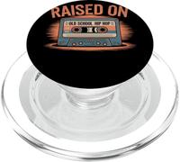 Raised ON Old School Hip Hop Cinta Retro Rap Años 80 Música PopSockets PopGrip para MagSafe