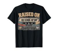 Raised ON Old School Hip Hop Tshirt Cassette Graffiti Rap Camiseta gráfica económica