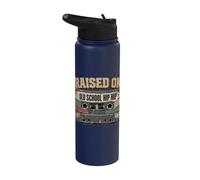 Raised ON Old School Hip HOP Tshirt Cassette Graffiti Rap Stainless Steel Insulated Water Bottle