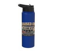 Raised ON Old School Hip HOP Tshirt Cassette Graffiti Rap Stainless Steel Insulated Water Bottle