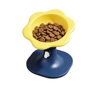 Raised Pet Bowl, Flower Feeding Dish Set, 7.01x6.57x6.57 Inches Dog Food Station with Anti Slip Base Design, Eating Set, Pet Bowl with Modern Style, Feeding Stand for Puppy Kitten