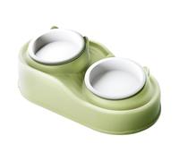 Raised Pet Bowls, Ceramic Cat Food Bowl, 15 Degree Tilted Bowls, Anti Vomiting Puppy Dishes 40x21x12 Cm/15.75x8.27x4.72 Inches Water Bowls, Stress, Food Grade Material for Cats and Small Dogs