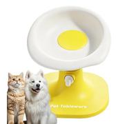 Raised Pet Feeding Bowl Set | Adjustable Elevated Cat Dog Dish with Anti-Spill Stand Ergonomic Neck Support PP 16.7×16.7×17.8cm Stable Non-Slip Food Water Station Egg Flower Design Use Indoor out