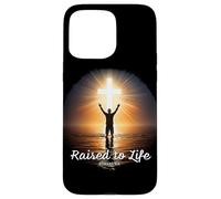 Raised to Life - Christian Faith Church Baptism Romans 6:4 Carcasa para iPhone 15 Pro MAX