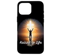 Raised to Life - Christian Faith Church Baptism Romans 6:4 Carcasa para iPhone 16 Pro MAX