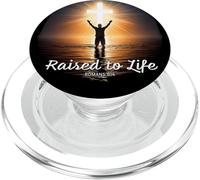 Raised to Life - Christian Faith Church Baptism Romans 6:4 PopSockets PopGrip para MagSafe