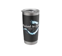 Raised to Life - Christian Faith Church Baptism Romans 6:4 Vaso térmico de acero inoxidable de doble pared
