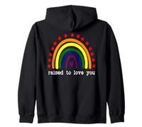 Raised to Love You 2 Moms Love My Two Mommies Pride Mom LGBT Sudadera con Capucha