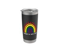 Raised to Love You 2 Moms Love My Two Mommies Pride Mom LGBT Vaso térmico de acero inoxidable de doble pared