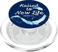 Raised to New Life Christian Faith Church Baptism Romans 6:4 PopSockets PopGrip para MagSafe