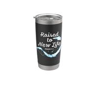 Raised to New Life Christian Faith Church Baptism Romans 6:4 Vaso térmico de acero inoxidable de doble pared