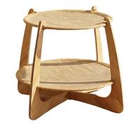 Raised Wooden Cat Bed, Breathable Cooling Double Layer Summer Pet Accessory