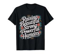 Raising Beautiful Strong Powerful Humans Maestro - Camiseta gráfica económica, Hombre, Negro, L