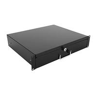 RAISING ELECTRONICS 2U / 3U / 4U cajón de Montaje en Rack DJ Rack 19 '' Caso Equipo Profundo del cajón con Cerradura Clave (2U)