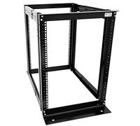 Raising Electronics Servidor Rack Rack 4 Postes Abrir Bastidor Bastidor Bastidor gabinete 19 Pulgadas Profundidad Ajustable Acero Laminado en frío (15U, 36 Pulgadas de Altura)