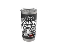 Raising My Husband Since 2011 Funny Wedding Anniversary Wife Vaso térmico de acero inoxidable de doble pared