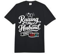 Raising My Husband Since 2014 Funny Wedding Anniversary Wife Comfort Colors Adult Heavyweight T-Shirt