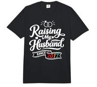 Raising My Husband Since 2017 Funny Wedding Anniversary Wife Comfort Colors Adult Heavyweight T-Shirt
