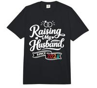 Raising My Husband Since 2024 Funny Wedding Anniversary Wife Comfort Colors Adult Heavyweight T-Shirt