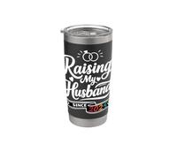 Raising My Husband Since 2025 Funny Wedding Anniversary Wife Vaso térmico de acero inoxidable de doble pared
