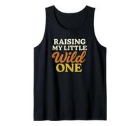 Raising My Little Wild One Cute Retro Vida de los Padres Camiseta sin Mangas