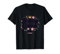 Raising Queens: Regalo de Corona Floral para Hijas empoderando Camiseta, Hombre, Negro, 5XL