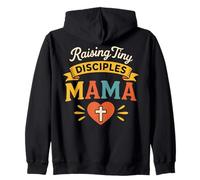 Raising Tiny Disciples Mama Christian Mom Faith Diseño Retro Sudadera con Capucha