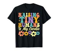 Raising Tiny Humans es mi Padre de Familia Floral y Cardiovascular Camiseta