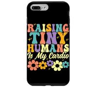 Raising Tiny Humans es mi Padre de Familia Floral y Cardiovascular Carcasa para iPhone 7 Plus/8 Plus