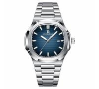 Raitown Reloj Hombre en Acero Inoxidable - Esfera Octogonal Minimalista de 40 mm con Fecha, Opciones Negro/Azul, Movimiento Analógico de Cuarzo, Resistencia al Agua, Estilo Elegante y Clásico