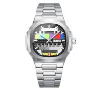 Raitown Reloj Hombre en Acero Inoxidable - Esfera Octogonal Minimalista de 40 mm con Fecha, Opciones Negro/Azul, Movimiento Analógico de Cuarzo, Resistencia al Agua, Estilo Elegante y Clásico