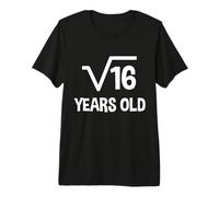 Raíz Cuadrada de 16-4º cumpleaños matemáticas 4 años Divertido Camiseta Premium