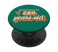 raíz Cuadrada de 289 17 años cumpleaños Vintage 17 PopSockets PopGrip Adhesivo