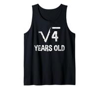 Raíz cuadrada de 4 - 2º cumpleaños matemáticas 2 años divertido Camiseta sin Mangas