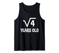 Raíz cuadrada de 4 - 2º cumpleaños matemáticas 2 años divertido Camiseta sin Mangas