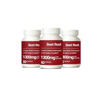 Raíz de remolacha, 1300 mg, 60 unidades, para apoyo a la circulación, la energía y el rendimiento atlético, sin OGM, sin gluten,3PCS