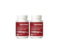 Raíz de remolacha, 1300 mg, 60 unidades, para apoyo a la circulación, la energía y el rendimiento atlético, sin OGM, sin gluten,2PCS