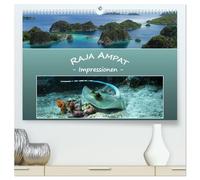 Raja Ampat - Impressionen (hochwertiger Premium Wandkalender 2026 DIN A2 quer), Kunstdruck in Hochglanz: Unterwegs im Land der Vier Könige
