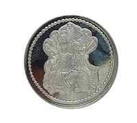 Rajasthan gems Plata Fina 999 Moneda 10 Gramos Diosa Dios Vishnu Narayan Laxmi Shesh Naag A446