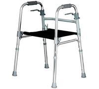 RajoNN Andador plegable para personas mayores, marco para andador de aleación de aluminio ligero, ayuda para la vida cotidiana con asiento y asa plegable, silla de transporte, pequeño regalo,
