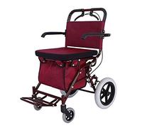 RajoNN Auxilio plegable para caminar de cuatro ruedas con asiento marco para caminar para personas mayores, carrito de la compra, doble confort, lofty ambition
