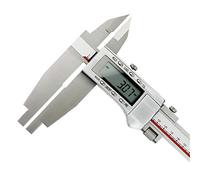 RajoNN Calibrador digital con micrómetro electrónico con pantalla LCD grande, herramienta de medición, calibre digital, medición precisa de fracturas (color acero inoxidable, tamaño: 0 - 500 mm)
