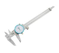 RajoNN Calibrador digital electrónico Vernier 0-150mm Dial Vernier Caliper Caliper bidireccional a prueba de golpes con dial para el hogar y la industria (Color: Plata, Tamaño: 150 mm)