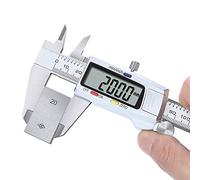 RajoNN Calibrador digital electrónico Vernier calibrador digital electrónico de alta precisión 150 mm calibrador Vernier de acero inoxidable para el hogar y la industria (color: blanco, tamaño: talla