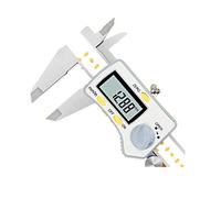 RajoNN Calibrador digital electrónico Vernier Calibrador digital electrónico Origen Alta precisión 0-150mm Acero inoxidable Vernier Caliper para el hogar e industrial (Color: Blanco, Tamaño: 150 mm)
