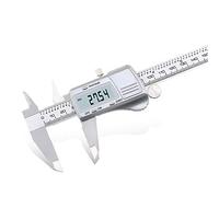 RajoNN Calibrador digital electrónico Vernier de alta precisión electrónico digital Vernier calibrador de acero inoxidable de 150 mm para el hogar y la industria (color: blanco, tamaño: 150 mm)
