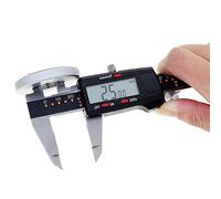 RajoNN Calibrador vernier digital electrónico de 150 mm/0.01 de precisión de acero inoxidable digital digital digital para el hogar y la industria (color: negro, tamaño: 150 mm)